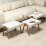 Hanah Home Juego de Mesas Nido Roma - Nogal y Crema